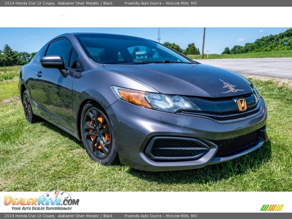 2014 Honda Civic LX Coupe Alabaster Silver Metallic / Black Photo #1