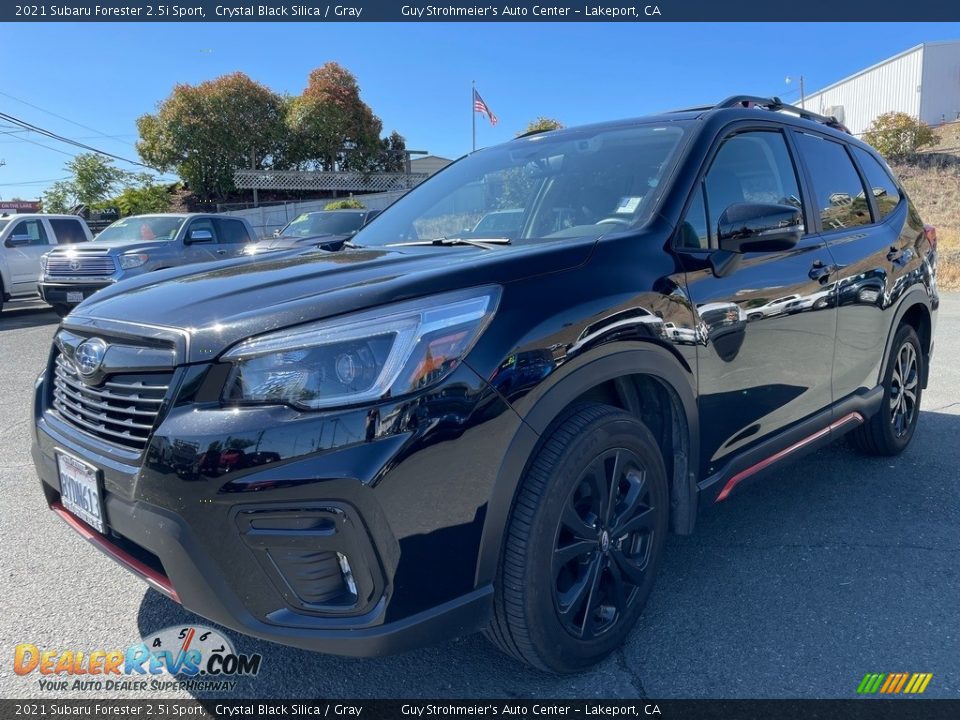 2021 Subaru Forester 2.5i Sport Crystal Black Silica / Gray Photo #3