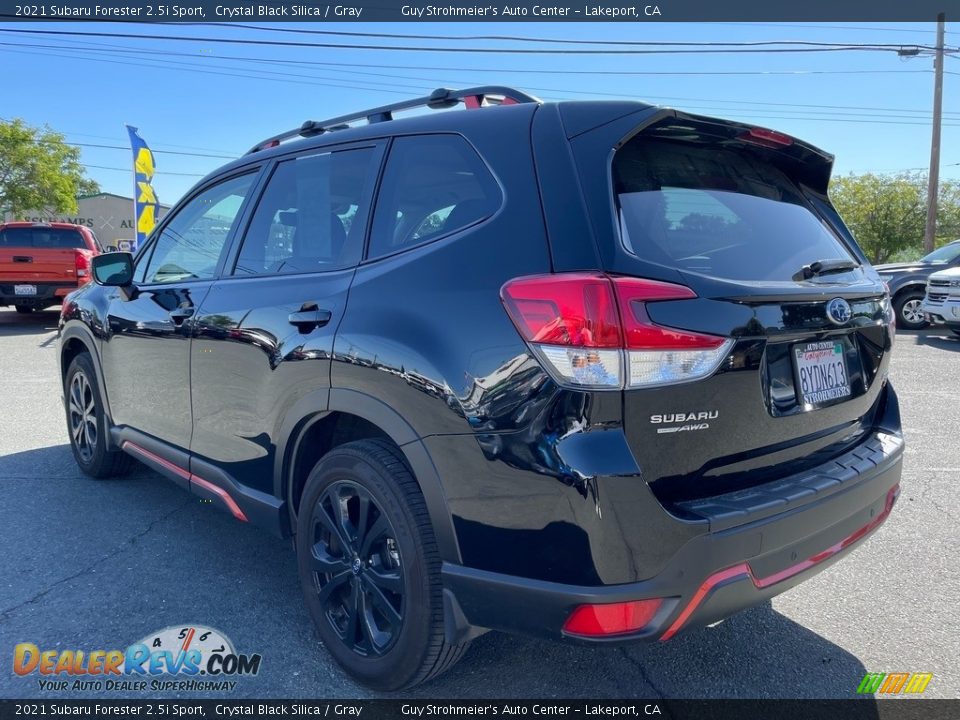 2021 Subaru Forester 2.5i Sport Crystal Black Silica / Gray Photo #5