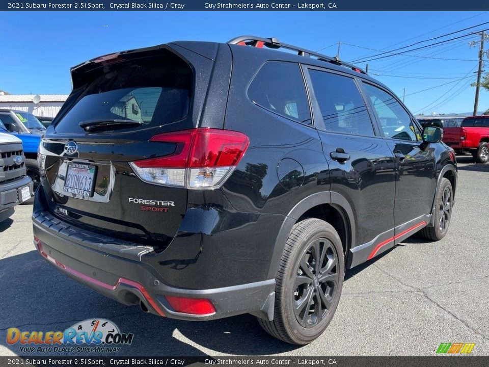 2021 Subaru Forester 2.5i Sport Crystal Black Silica / Gray Photo #7