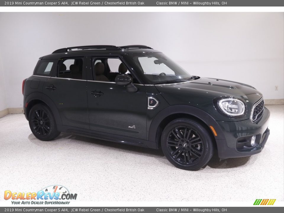 2019 Mini Countryman Cooper S All4 JCW Rebel Green / Chesterfield British Oak Photo #1