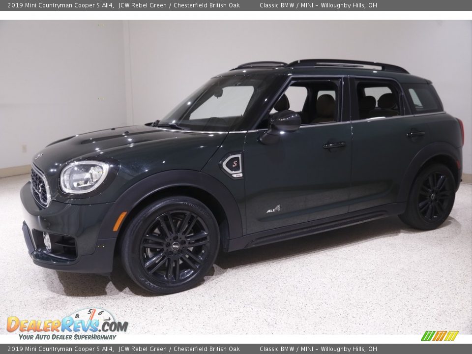 2019 Mini Countryman Cooper S All4 JCW Rebel Green / Chesterfield British Oak Photo #3