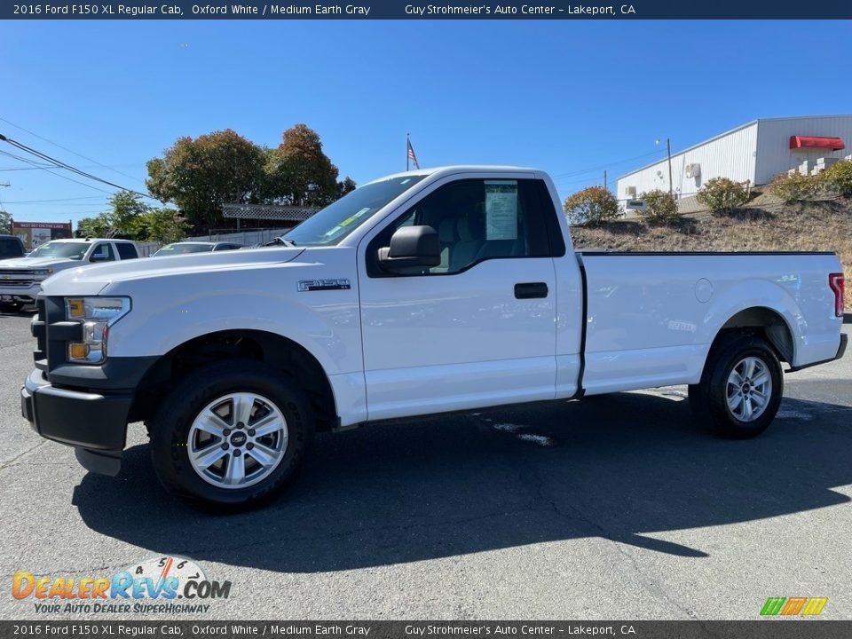 2016 Ford F150 XL Regular Cab Oxford White / Medium Earth Gray Photo #4