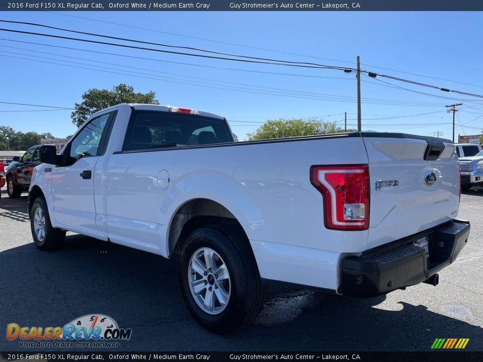 2016 Ford F150 XL Regular Cab Oxford White / Medium Earth Gray Photo #5