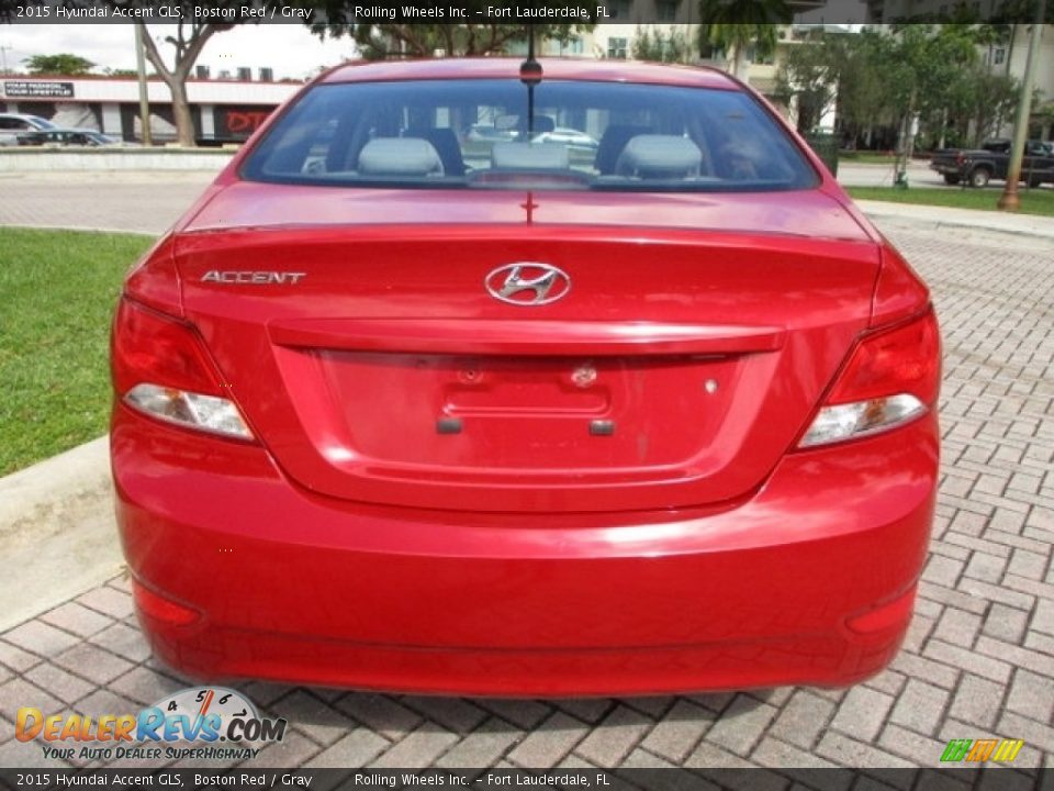 2015 Hyundai Accent GLS Boston Red / Gray Photo #7