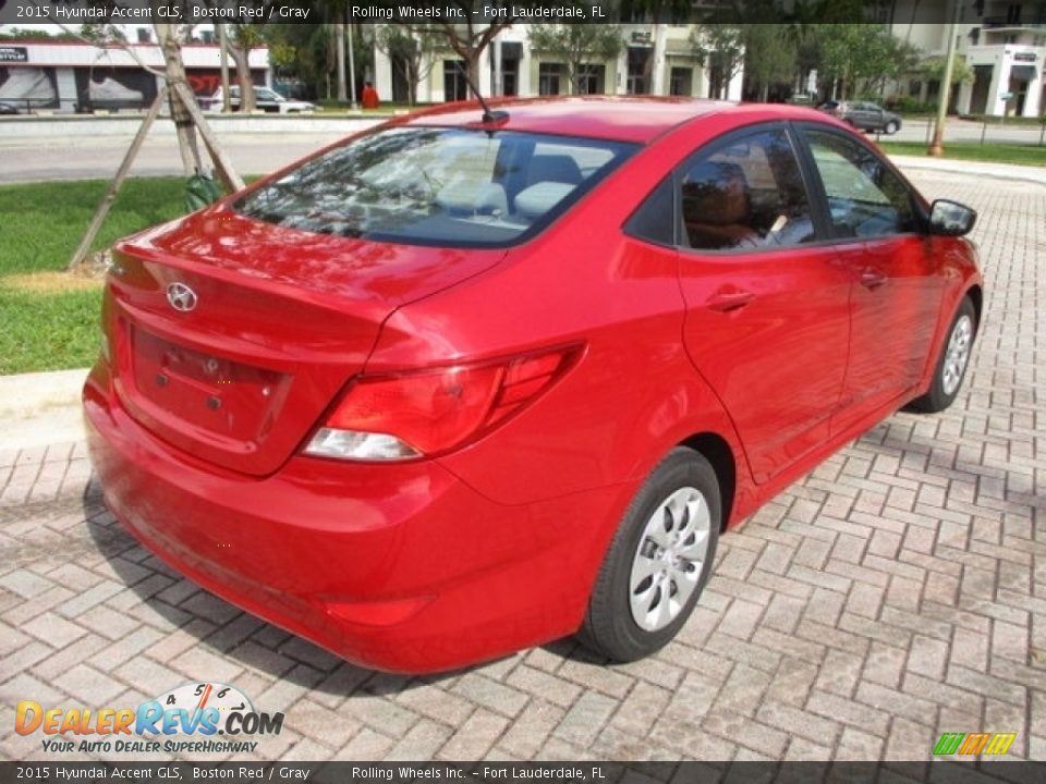 2015 Hyundai Accent GLS Boston Red / Gray Photo #9