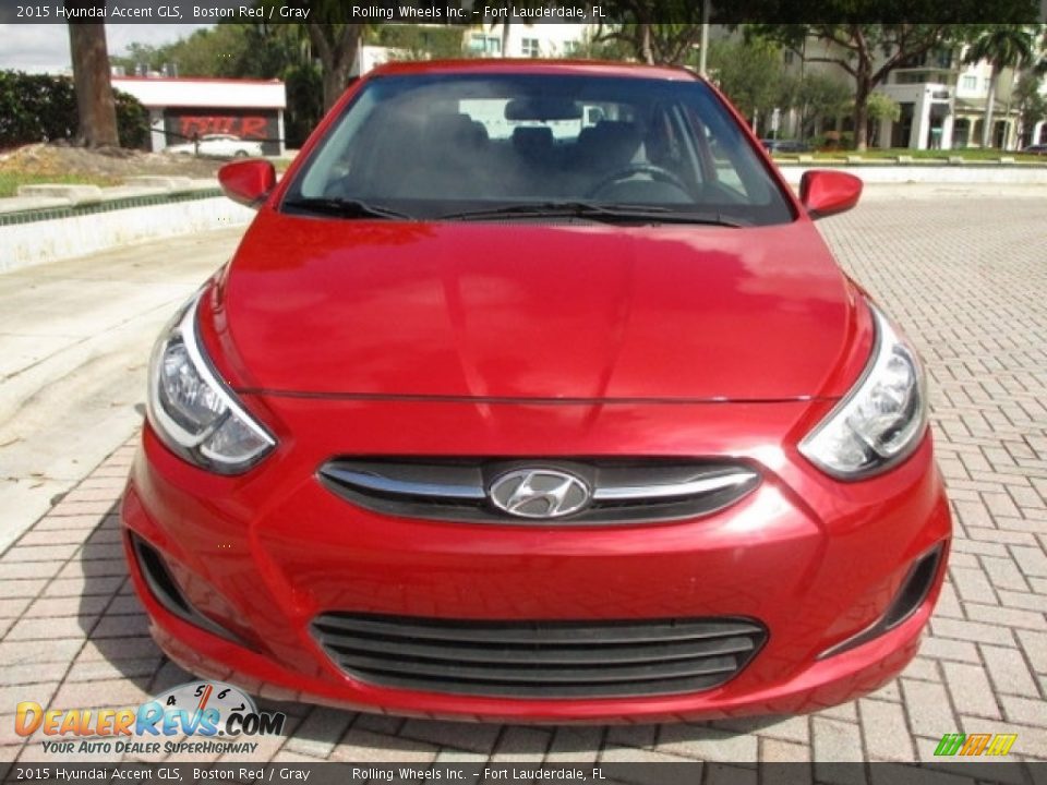 2015 Hyundai Accent GLS Boston Red / Gray Photo #15