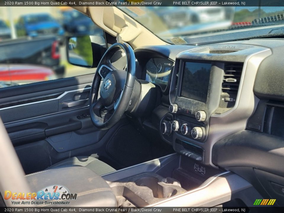 2020 Ram 1500 Big Horn Quad Cab 4x4 Diamond Black Crystal Pearl / Black/Diesel Gray Photo #5