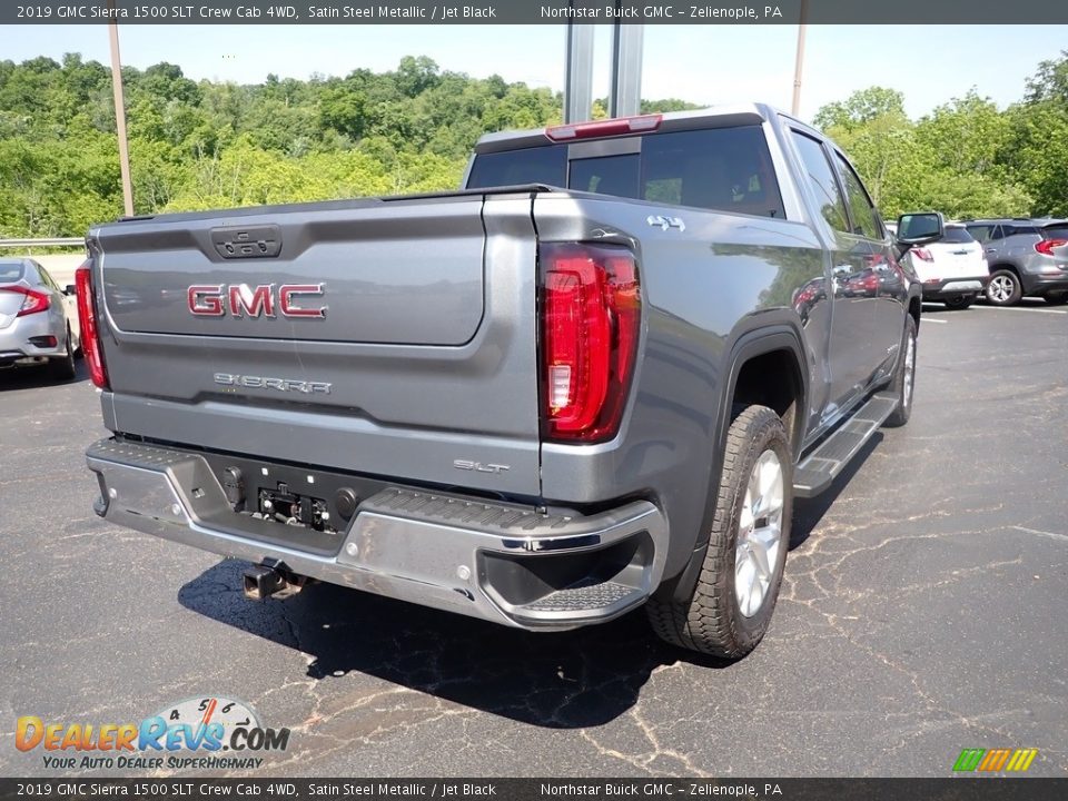 2019 GMC Sierra 1500 SLT Crew Cab 4WD Satin Steel Metallic / Jet Black Photo #6