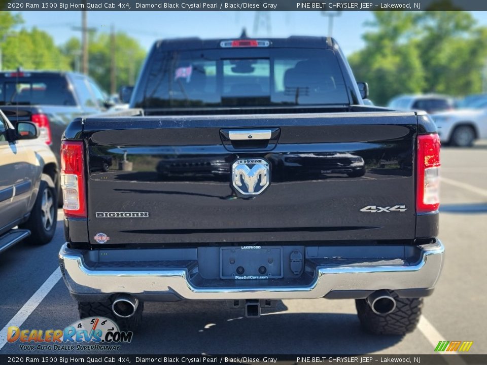 2020 Ram 1500 Big Horn Quad Cab 4x4 Diamond Black Crystal Pearl / Black/Diesel Gray Photo #8