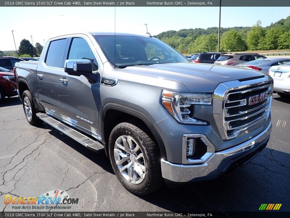 2019 GMC Sierra 1500 SLT Crew Cab 4WD Satin Steel Metallic / Jet Black Photo #9