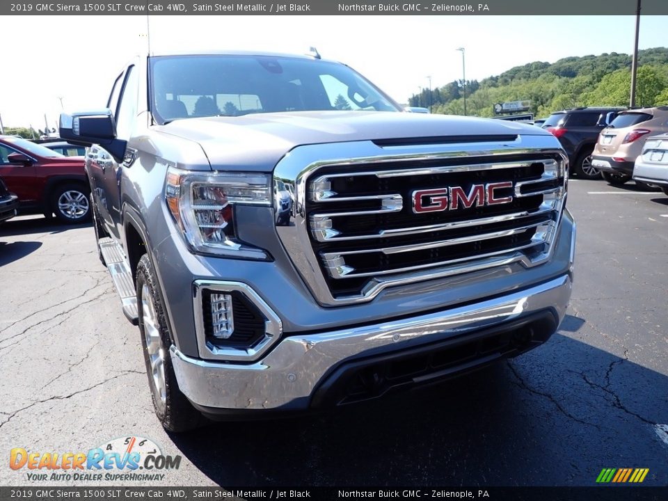 2019 GMC Sierra 1500 SLT Crew Cab 4WD Satin Steel Metallic / Jet Black Photo #10