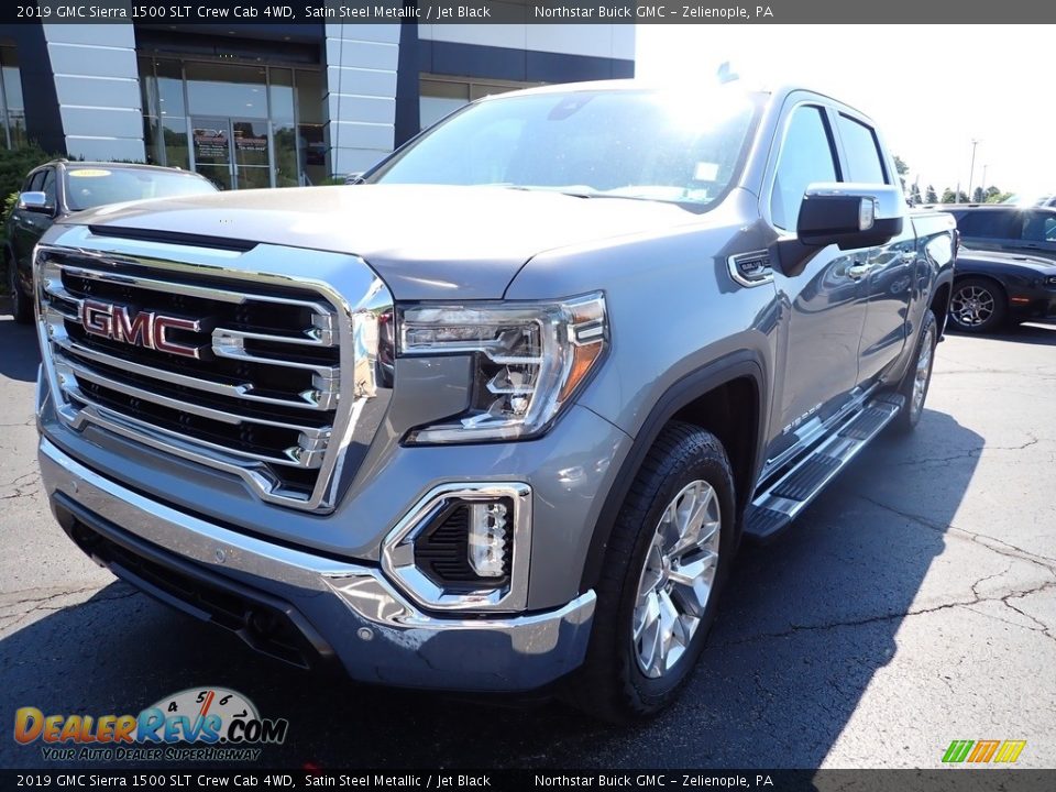 2019 GMC Sierra 1500 SLT Crew Cab 4WD Satin Steel Metallic / Jet Black Photo #12