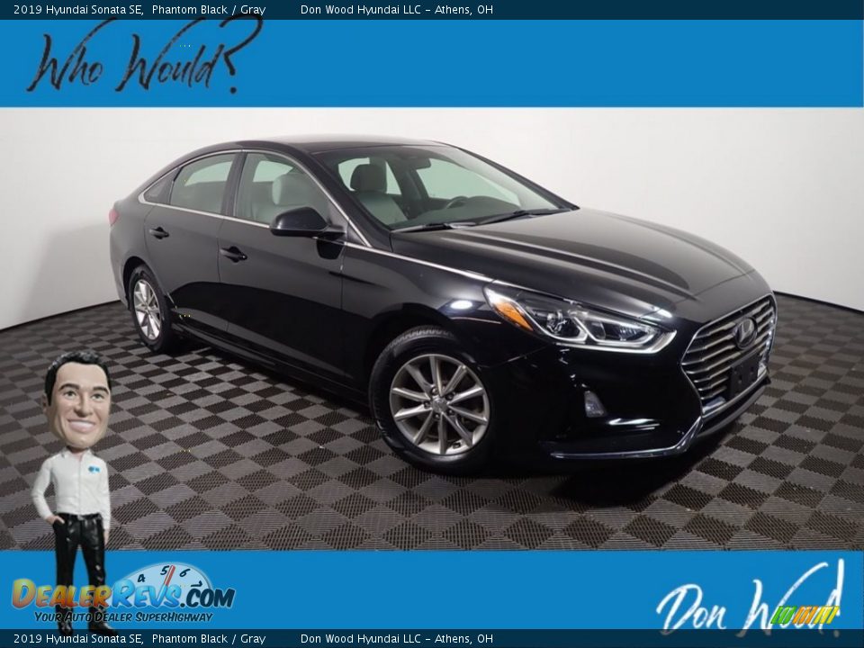 2019 Hyundai Sonata SE Phantom Black / Gray Photo #1