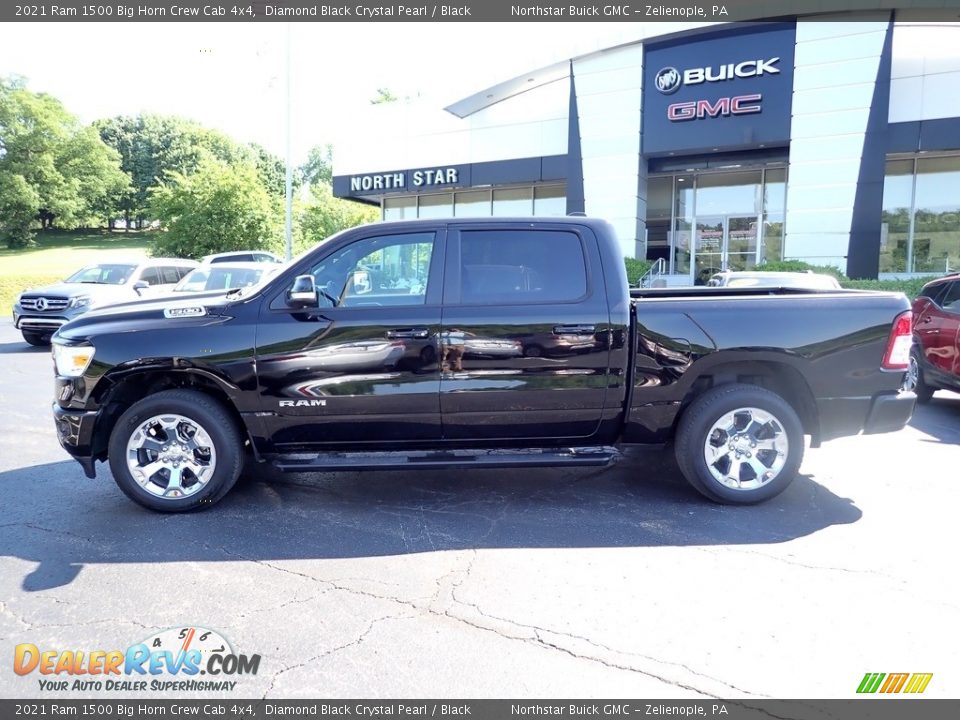 2021 Ram 1500 Big Horn Crew Cab 4x4 Diamond Black Crystal Pearl / Black Photo #2