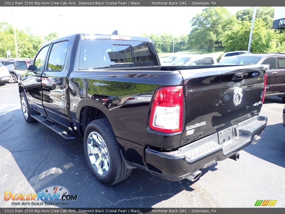 2021 Ram 1500 Big Horn Crew Cab 4x4 Diamond Black Crystal Pearl / Black Photo #3