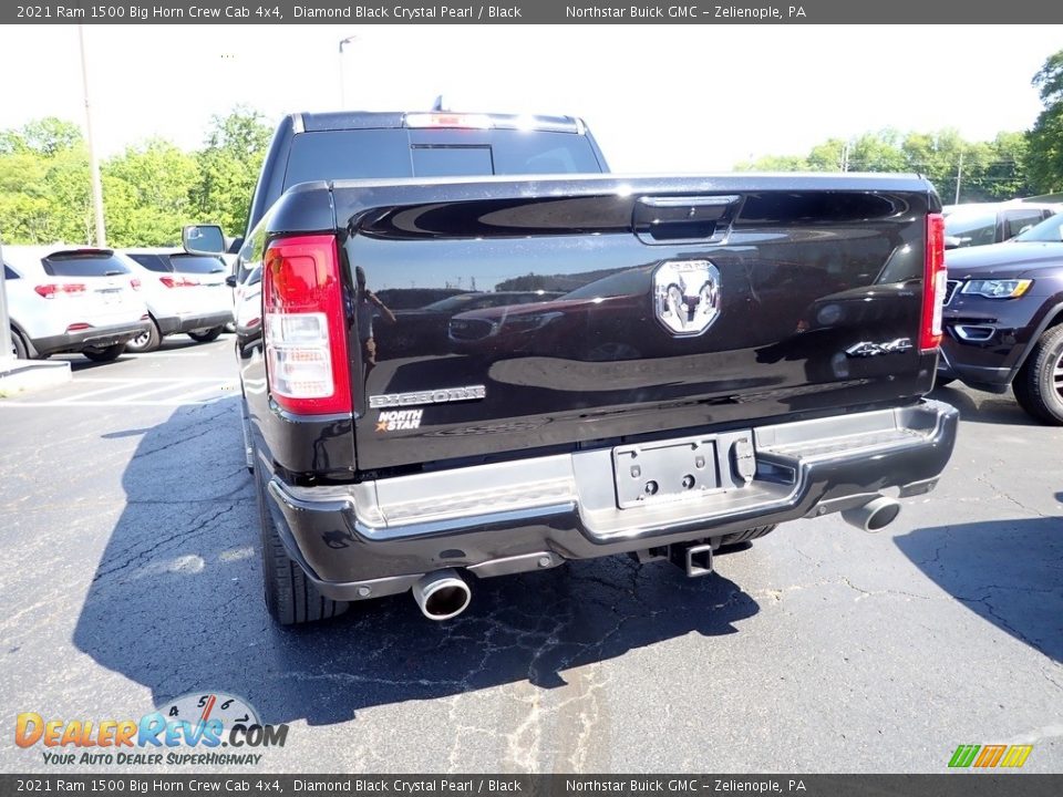 2021 Ram 1500 Big Horn Crew Cab 4x4 Diamond Black Crystal Pearl / Black Photo #4