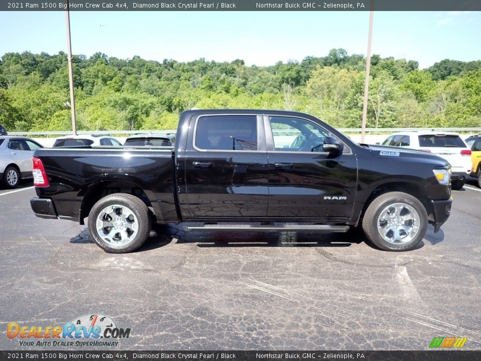 2021 Ram 1500 Big Horn Crew Cab 4x4 Diamond Black Crystal Pearl / Black Photo #9