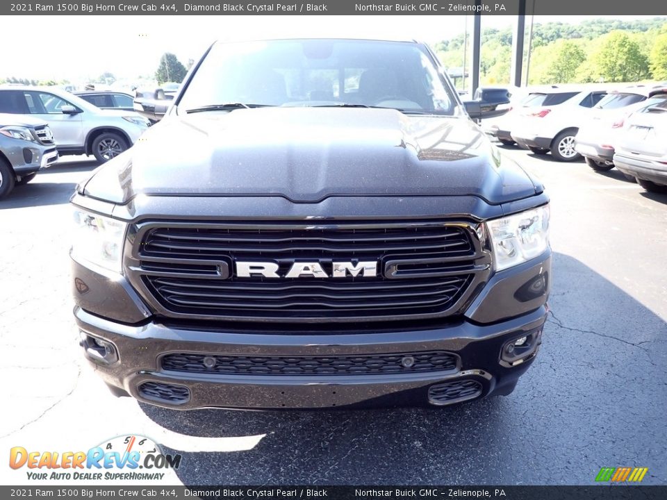 2021 Ram 1500 Big Horn Crew Cab 4x4 Diamond Black Crystal Pearl / Black Photo #11