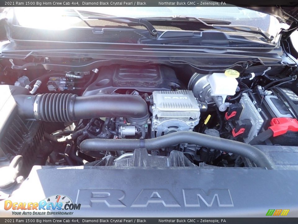 2021 Ram 1500 Big Horn Crew Cab 4x4 Diamond Black Crystal Pearl / Black Photo #14