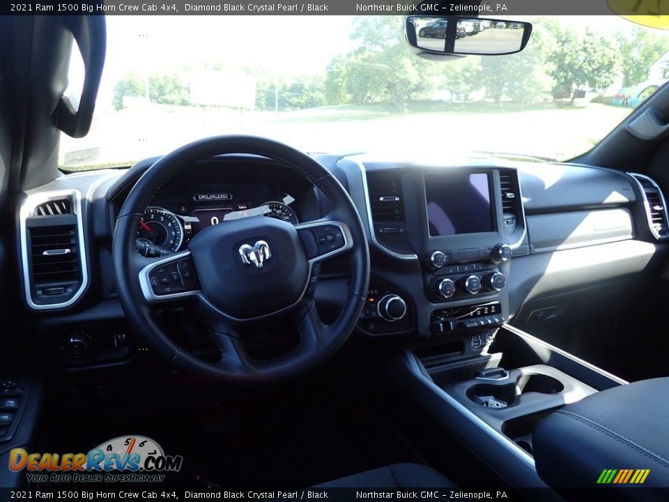 2021 Ram 1500 Big Horn Crew Cab 4x4 Diamond Black Crystal Pearl / Black Photo #18