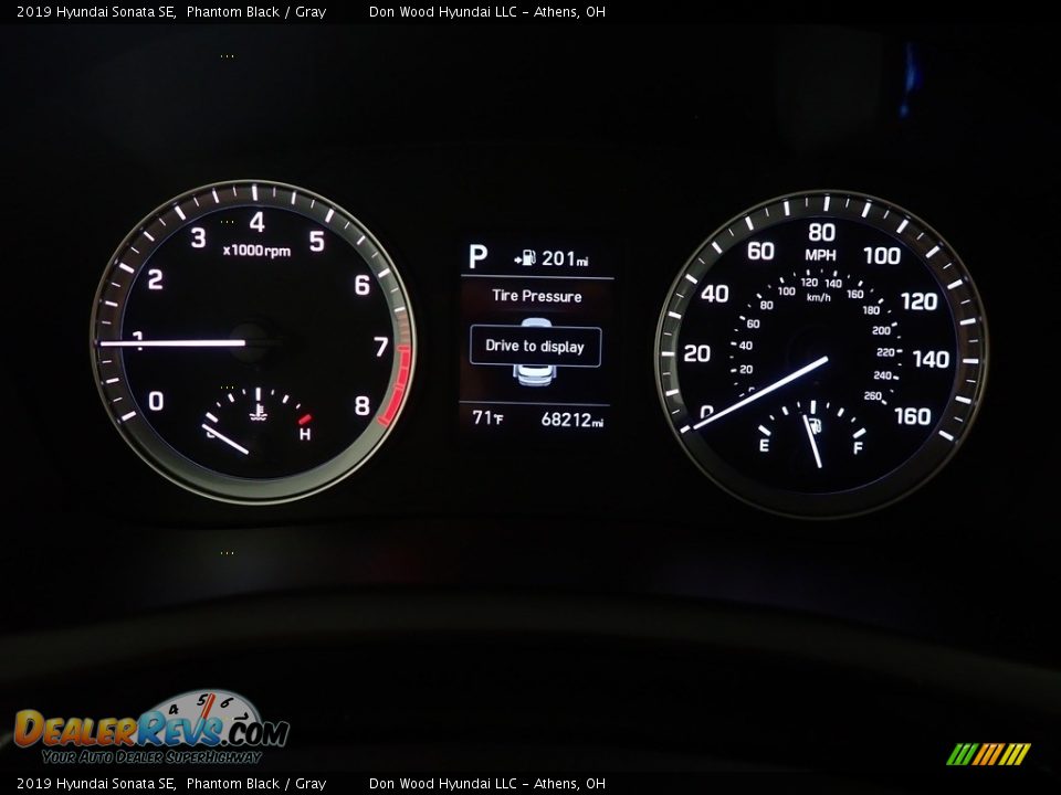 2019 Hyundai Sonata SE Phantom Black / Gray Photo #28