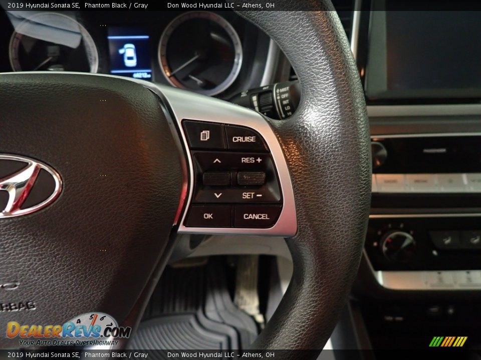 2019 Hyundai Sonata SE Phantom Black / Gray Photo #30