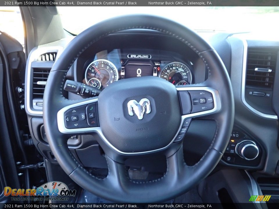2021 Ram 1500 Big Horn Crew Cab 4x4 Diamond Black Crystal Pearl / Black Photo #29