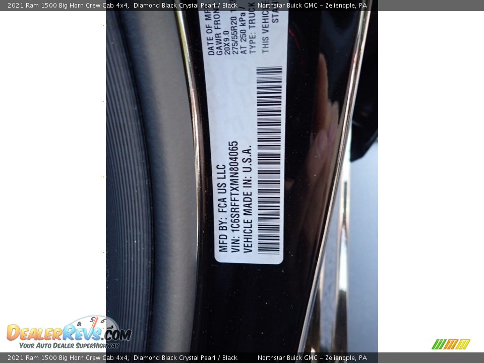 2021 Ram 1500 Big Horn Crew Cab 4x4 Diamond Black Crystal Pearl / Black Photo #30