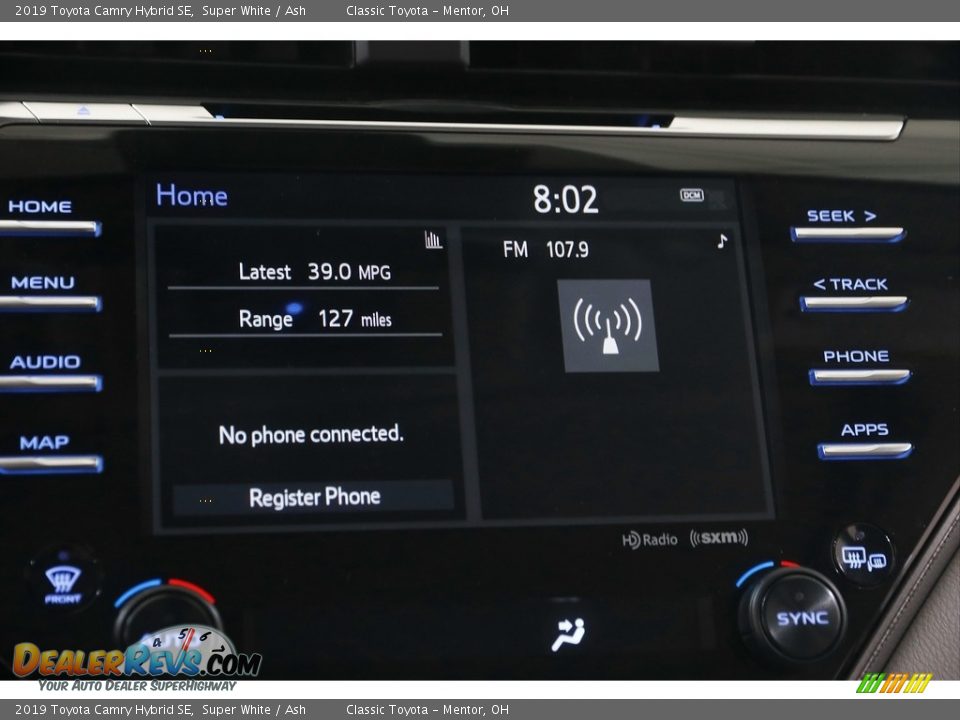 2019 Toyota Camry Hybrid SE Super White / Ash Photo #10