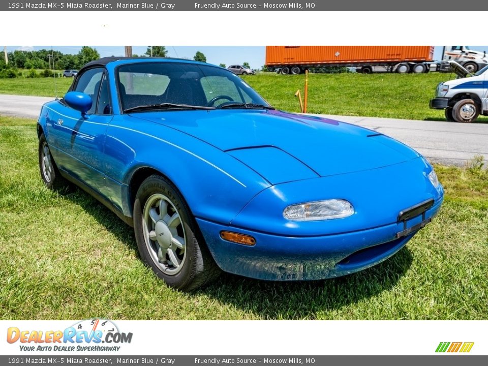 Mariner Blue 1991 Mazda MX-5 Miata Roadster Photo #1