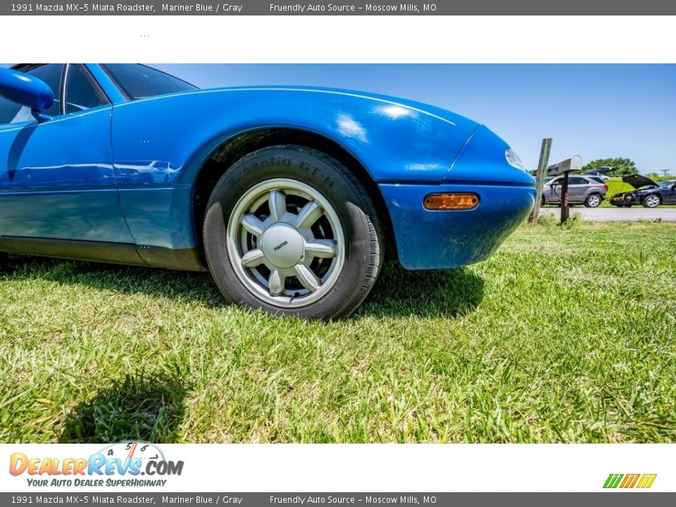 1991 Mazda MX-5 Miata Roadster Mariner Blue / Gray Photo #2