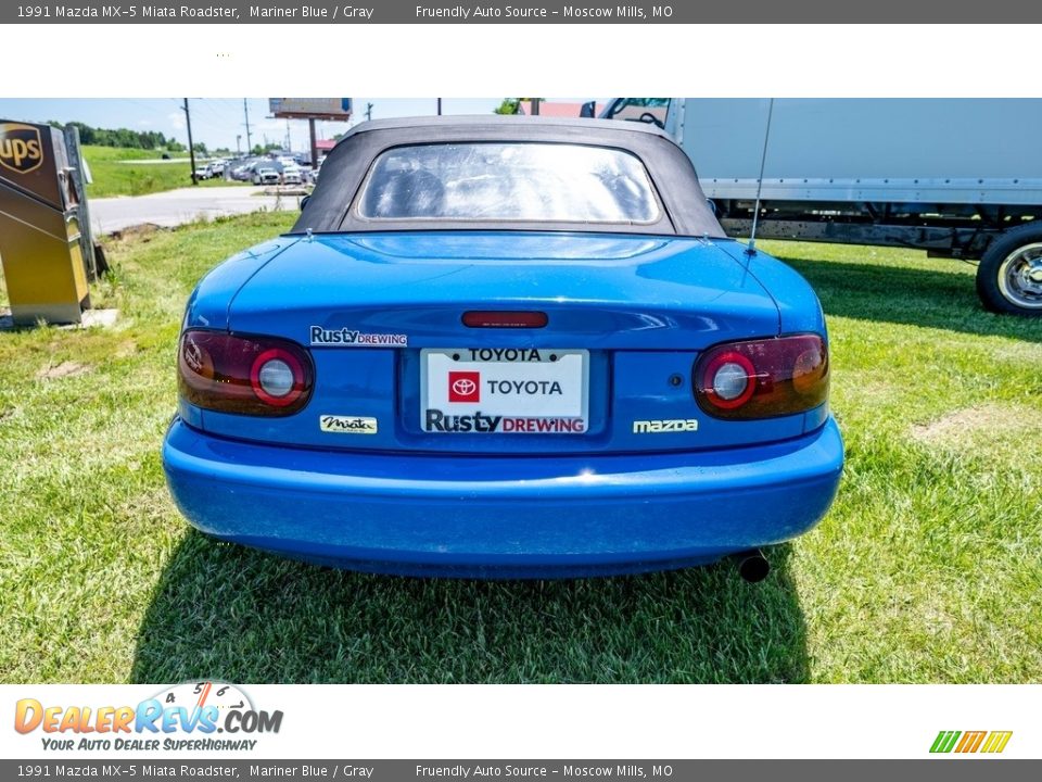 1991 Mazda MX-5 Miata Roadster Mariner Blue / Gray Photo #5