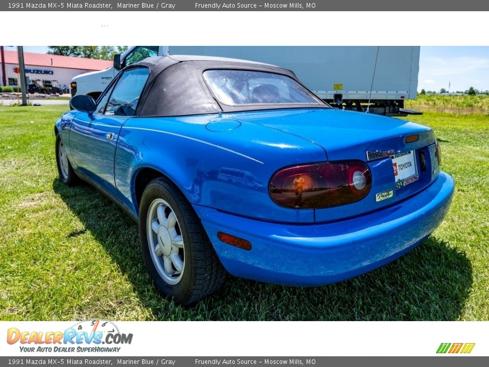 1991 Mazda MX-5 Miata Roadster Mariner Blue / Gray Photo #6
