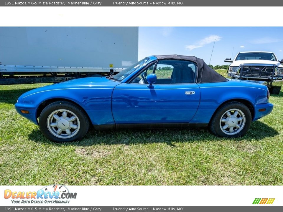 Mariner Blue 1991 Mazda MX-5 Miata Roadster Photo #7