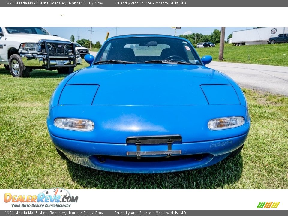 1991 Mazda MX-5 Miata Roadster Mariner Blue / Gray Photo #9