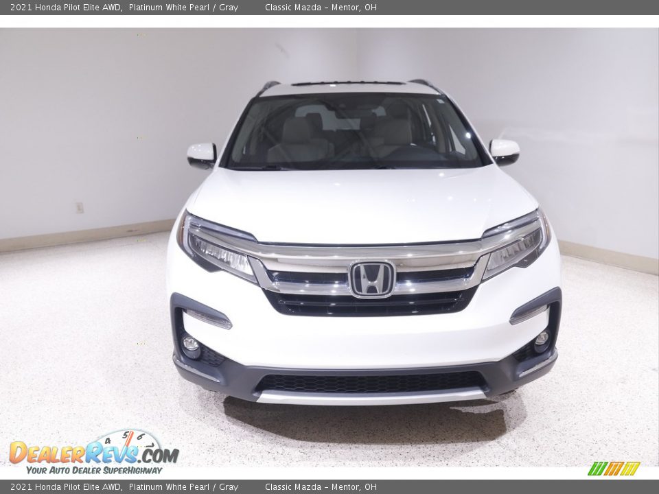 2021 Honda Pilot Elite AWD Platinum White Pearl / Gray Photo #2