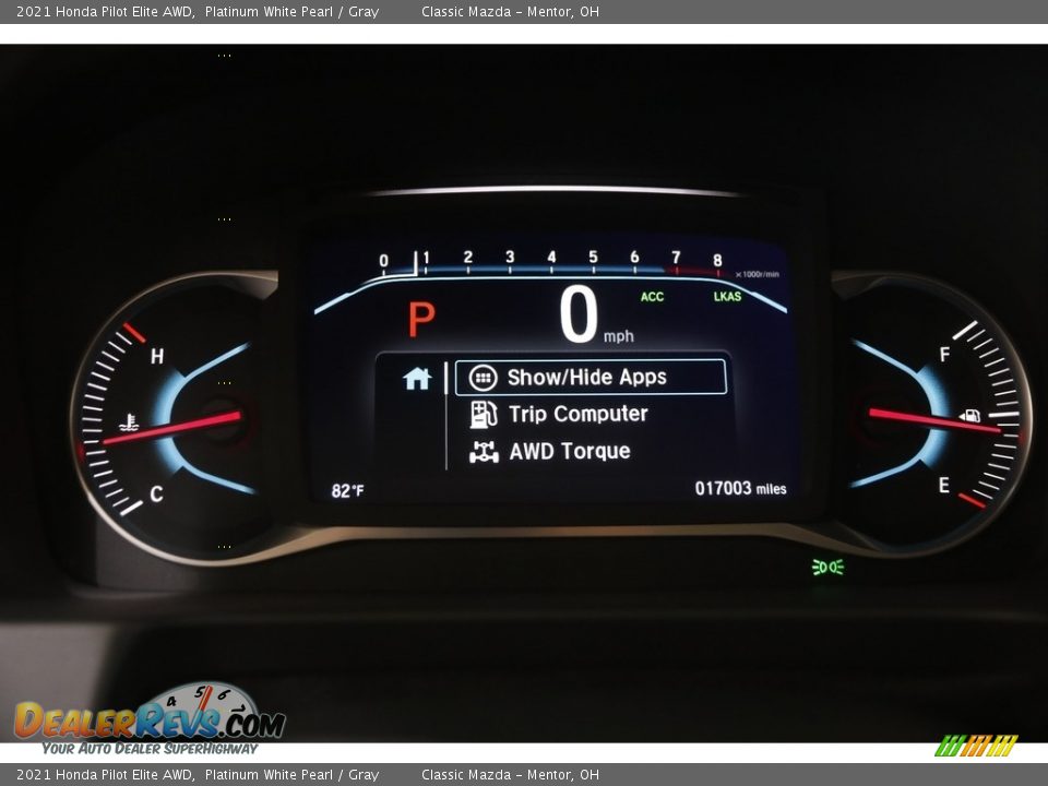 2021 Honda Pilot Elite AWD Platinum White Pearl / Gray Photo #8