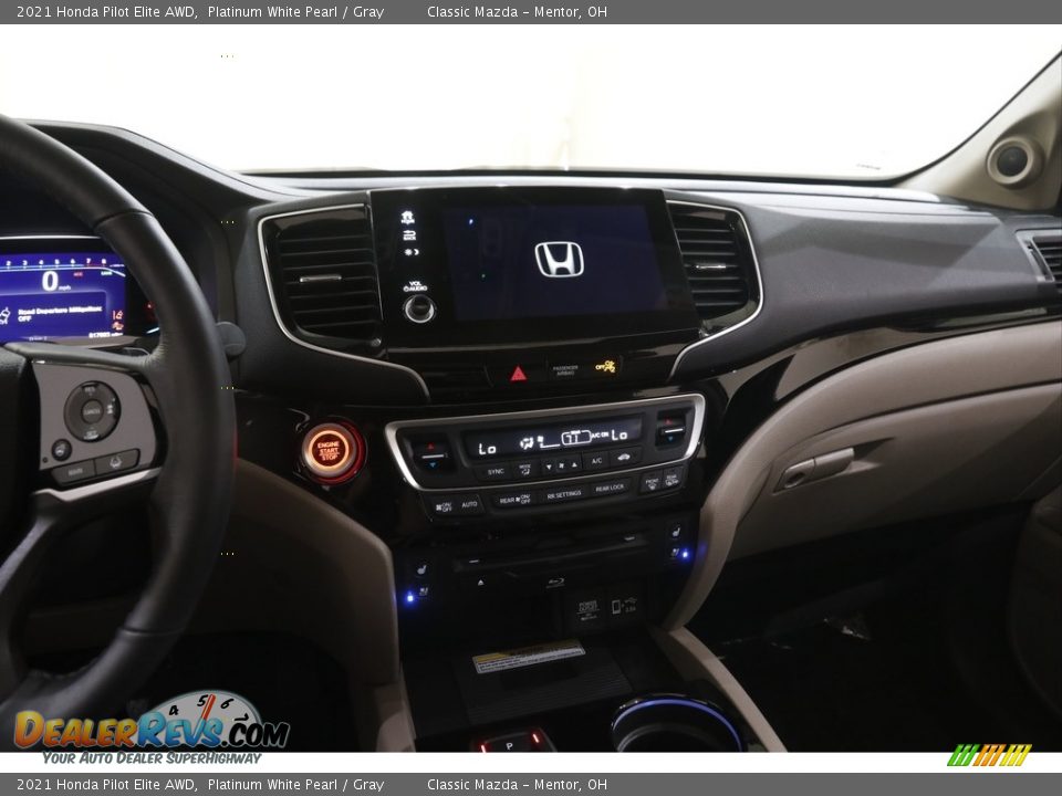 2021 Honda Pilot Elite AWD Platinum White Pearl / Gray Photo #9
