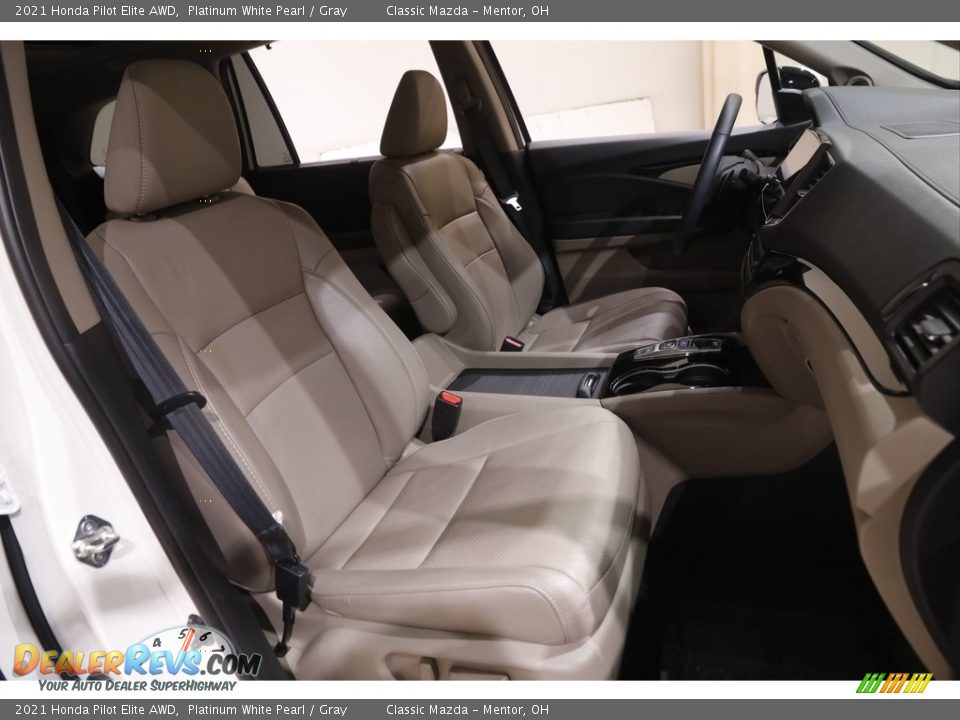 2021 Honda Pilot Elite AWD Platinum White Pearl / Gray Photo #16