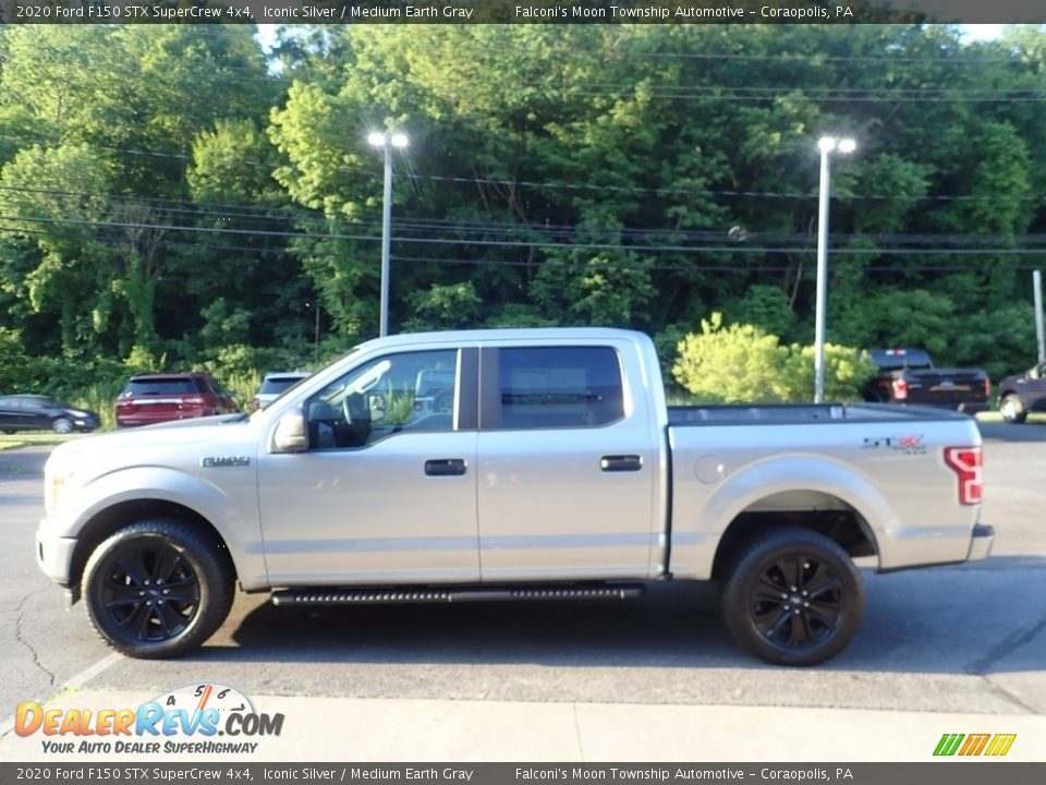 2020 Ford F150 STX SuperCrew 4x4 Iconic Silver / Medium Earth Gray Photo #5