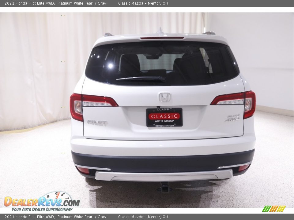 2021 Honda Pilot Elite AWD Platinum White Pearl / Gray Photo #21