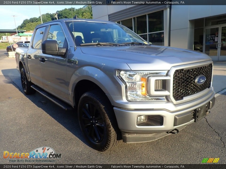 2020 Ford F150 STX SuperCrew 4x4 Iconic Silver / Medium Earth Gray Photo #8