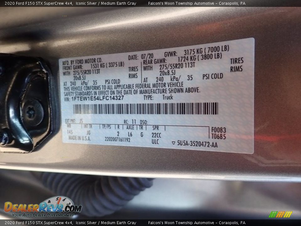 2020 Ford F150 STX SuperCrew 4x4 Iconic Silver / Medium Earth Gray Photo #27