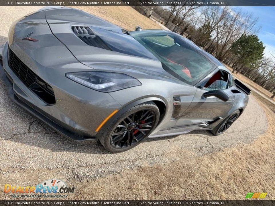 2016 Chevrolet Corvette Z06 Coupe Shark Gray Metallic / Adrenaline Red Photo #2