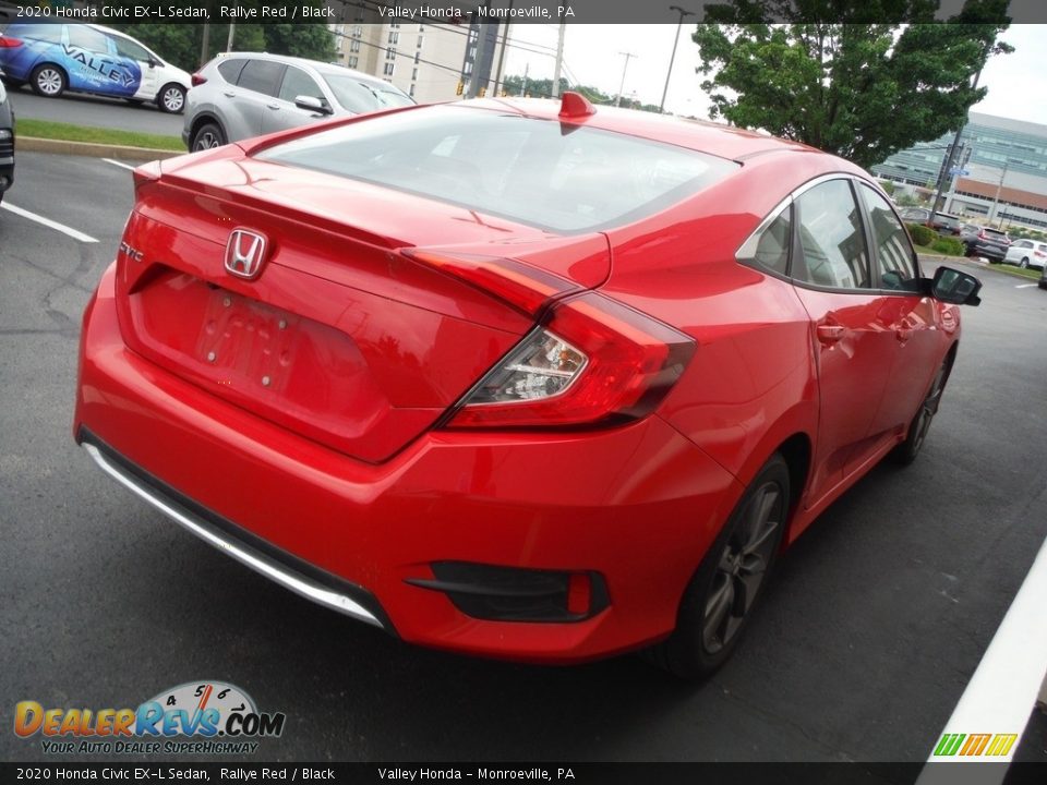 2020 Honda Civic EX-L Sedan Rallye Red / Black Photo #7