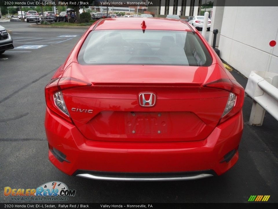 2020 Honda Civic EX-L Sedan Rallye Red / Black Photo #8