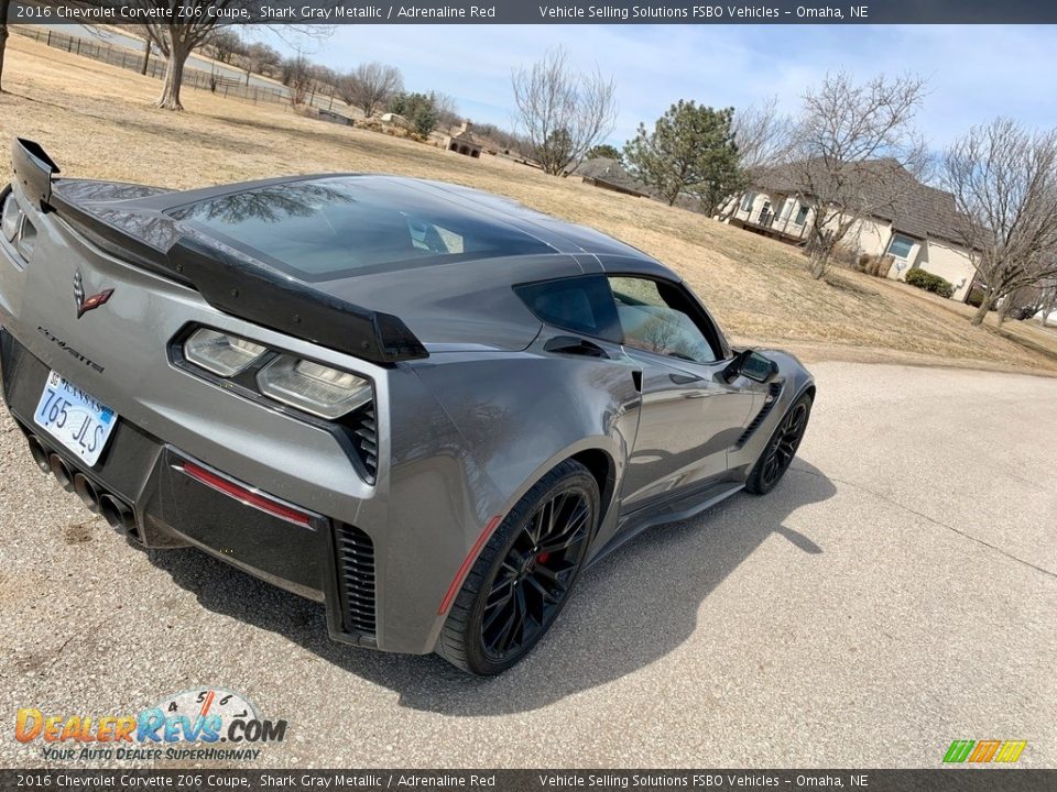 2016 Chevrolet Corvette Z06 Coupe Shark Gray Metallic / Adrenaline Red Photo #12