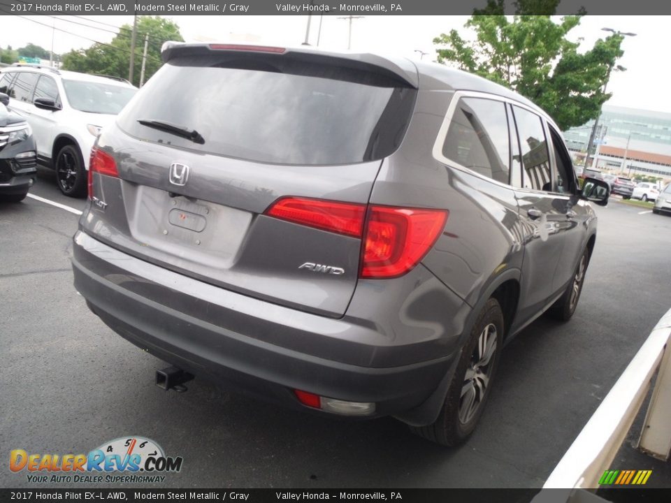 2017 Honda Pilot EX-L AWD Modern Steel Metallic / Gray Photo #6
