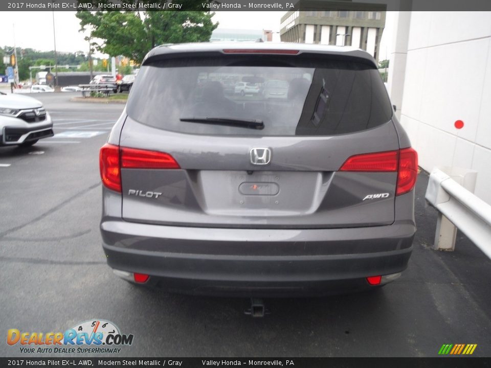 2017 Honda Pilot EX-L AWD Modern Steel Metallic / Gray Photo #7
